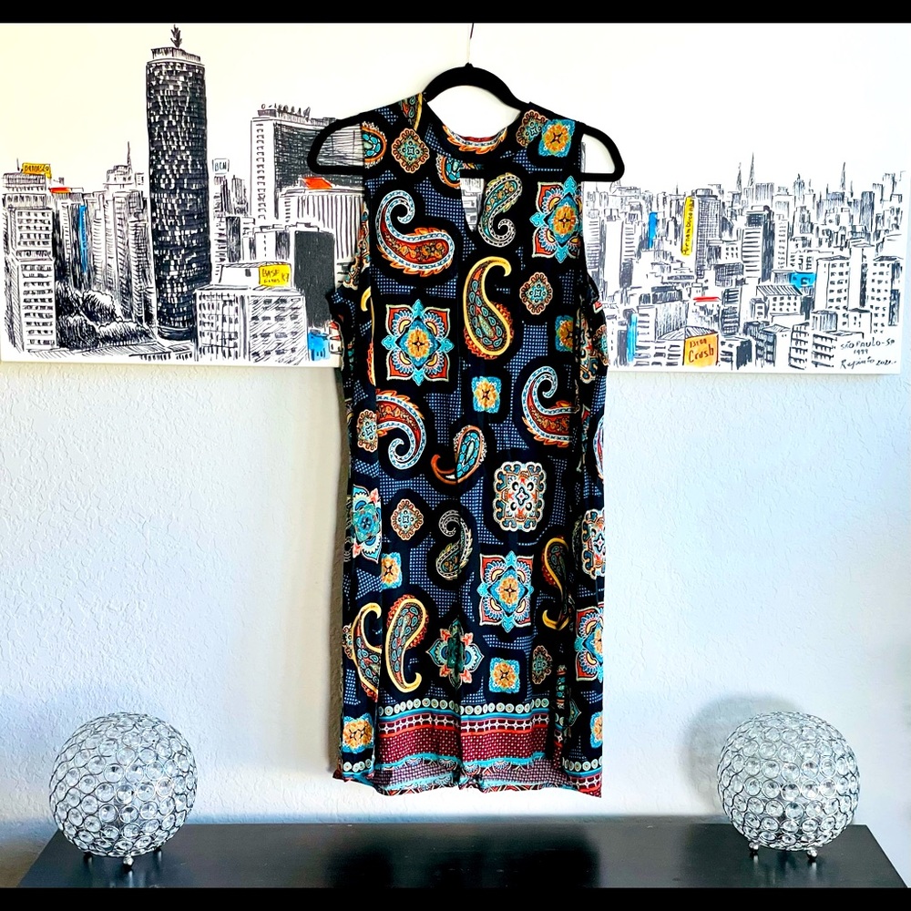 Paisley print dress